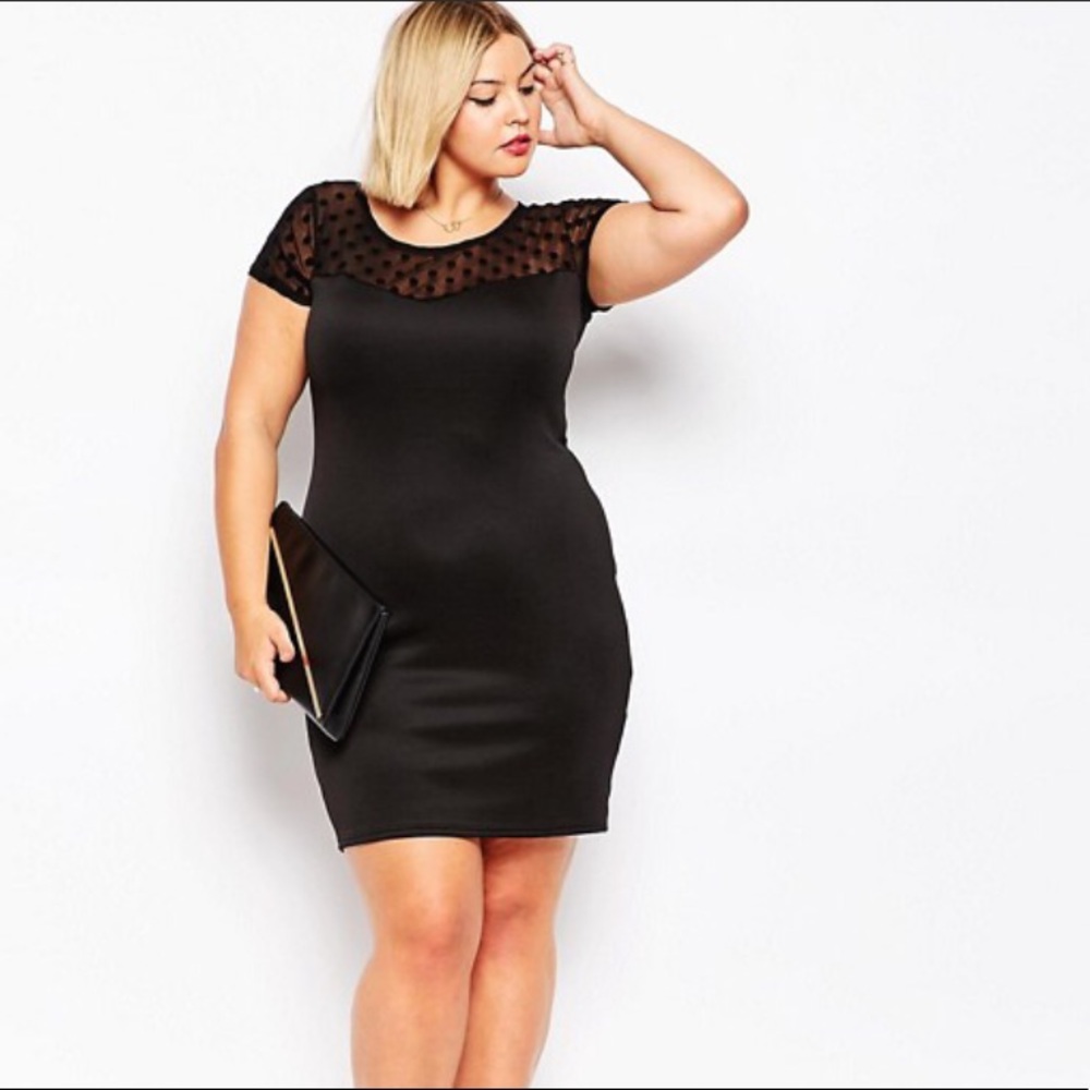 ASOS Praslin Polka Dot Mesh LBD